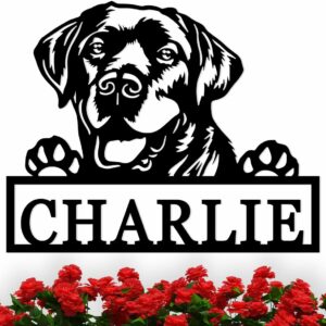 Labrador Retriever Dog Name Signs, Dog Metal Wall Art Decor, Gift For Dog Lover, Custom Dog House Sign